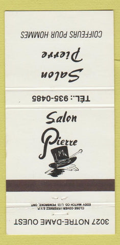 Matchbook Cover - Salon Pierre QC 30 Strike