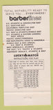 Matchbook Cover - Barber Lines Shipping 30 Strike