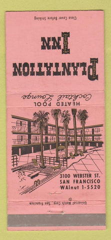 Matchbook Cover - Plantation Inn San Francisco CA 30 Strike