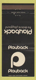 Matchbook Cover - Playback Electronics Stereo Sansui Teac Marantz 30 Strike