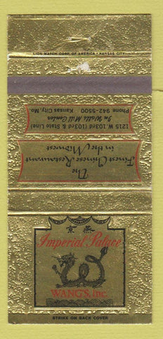 Matchbook Cover - Imperial Palace Wang's Kansas City MO Chinese 30 Strike