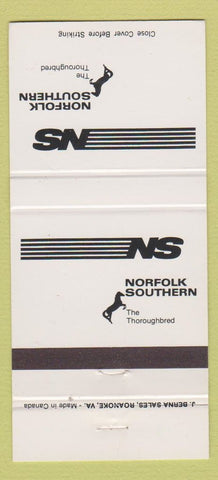 Matchbook Cover - Norfolk Southern Railroad 30 Strike