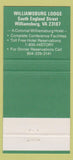 Matchbook Cover - Williamsburg Lodge VA 30 Strike