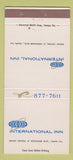 Matchbook Cover - International Inn Tampa FL 30 Strike