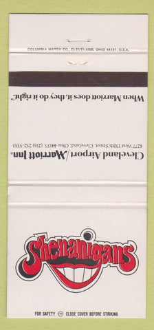 Matchbook Cover - Marriott Inn Cleveland OH Shenanigans WEAR 30 Strike