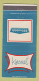 Matchbook Cover - Koroseal BF Goodrich Vinyl Upholstery tires 30 Strike