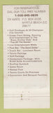 Matchbook Cover - Ocean Dunes Resort Motel Myrtle Beach SC 30 Strike