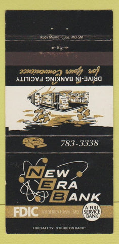 Matchbook Cover - New Era Bank  WEAR 30 Strike