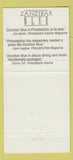 Matchbook Cover - Zanzibar Blue Philadelphia PA restaurant Jazz 30 Strike