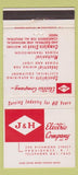 Matchbook Cover - J&H Electric Providence RI WEAR 30 Strike
