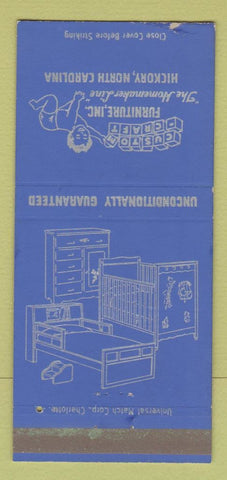 Matchbook Cover - Custom Craft Furniture Hickory NC 30 Strike