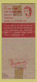 Matchbook Cover - Michigan Bell Telephone MI GREEN 30 Strike