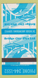 Matchbook Cover - Bridge City Tire Goodyear Saskatoon SK 30 Strike