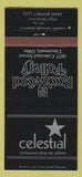 Matchbook Cover - Celestial Restaurant Rockwood Pottery Cincinnati OH 30 Strike
