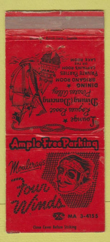 Matchbook Cover - Moultray's Four Winds Yakima WA WORN 30 Strike