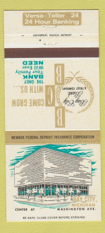 Matchbook Cover - Bay City Bank and Trust MI 30 Strike
