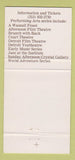 Matchbook Cover - Detroit Institute of Arms MI 30 Strike