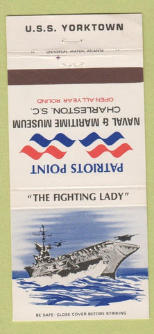 Matchbook Cover - Patriots Point Naval Museum Charleston SC 30 Strike
