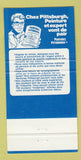 Matchbook Cover - Pittsburgh Paints Vitrerie Chicoutimi QC 30 Strike
