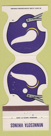 Matchbook Cover - Minnesota Vikings Football 1981 Bank Fairmont WEAR