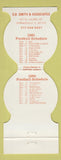 Matchbook Cover - Illinois Illini  Football 1985 SB Smith Springfield IL
