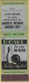 Matchbook Cover - 20th Century Bowling Academy York PA green