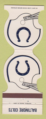 Matchbook Cover - Baltimore Colts Football 1981 Ettco Wire Cable Ridgewood NY