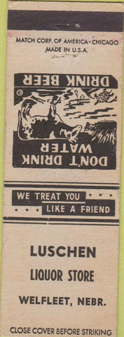 Matchbook Cover - Luschen Liquor Welfleet NE