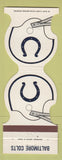 Matchbook Cover - Baltimore Colts Football 1981 Ettco Wire Cable Ridgewood NY