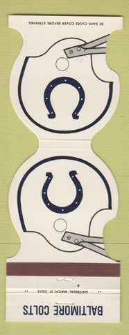 Matchbook Cover - Baltimore Colts Football 1981 Ettco Wire Cable Ridgewood NY
