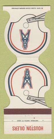 Matchbook Cover - Houston Oilers Football 1981 Souvenirs Houston TX
