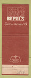 Matchbook Cover - Kerkl's Denver Colorado
