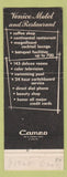 Matchbook Cover - Best Western The Venice Hagerstown MD