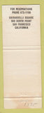 Matchbook Cover - Christopher's San Francisco CA
