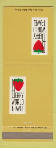 Matchbook Cover - Berry World Travel Agency Kansas City NYC San Francisco