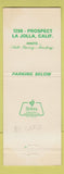 Matchbook Cover - Blue Arrot Restaurant Papa's Bar La Jolla CA CREASE