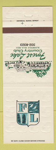 Matchbook Cover - Forest Lake Country Club Bloomfield Hills MI