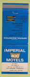 Matchbook Cover - Imperial 400 Motel East Hartford CT