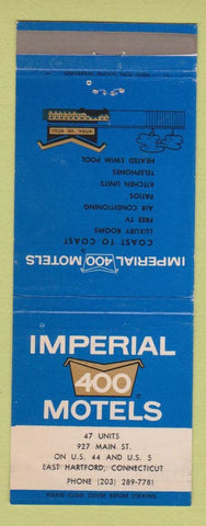 Matchbook Cover - Imperial 400 Motel East Hartford CT