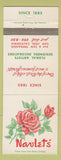 Matchbook Cover - Navlet's Flowers San Jose CA