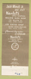 Matchbook Cover - Navlet's Flowers San Jose CA