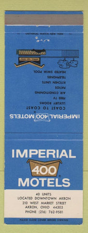Matchbook Cover - Imperial 400 Motel Akron OH