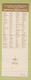 Matchbook Cover - Imperial 400 Motel Akron OH