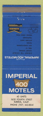 Matchbook Cover - Imperial 400 Motel Eureka CA WEAR