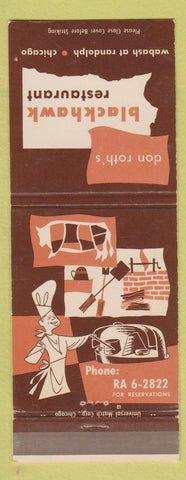 Matchbook Cover - Don Roth's Blackhawk Restaurant Chicago IL