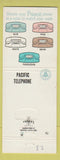 Matchbook Cover - Princess Telephone girlie Pacific Telphone