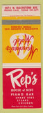 Matchbook Cover - Rep's Ribs Manchester Motel Fresno CA