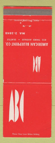 Matchbook Cover - American Blueprint Seattle WA