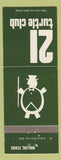 Matchbook Cover - 21 Turtle Club Dallas TX