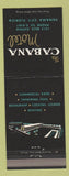 Matchbook Cover - Cabana Motel Panama City FL